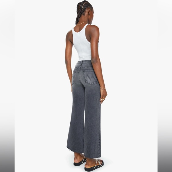 MOTHER The Hustler Roller High-Rise Wide-Leg Ankle Jeans in Call It A Night - Picture 2 of 13